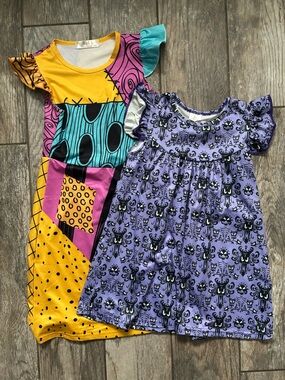 Disney Inspired Nightmare Before Christmas Sally & Haunted Mansion Print Dresses